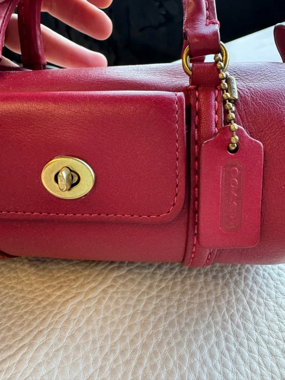 Coach Red Mini Barrel Bag 1941 Legacy Archive Limited Edition Cashin Rare - Picture 8 of 9